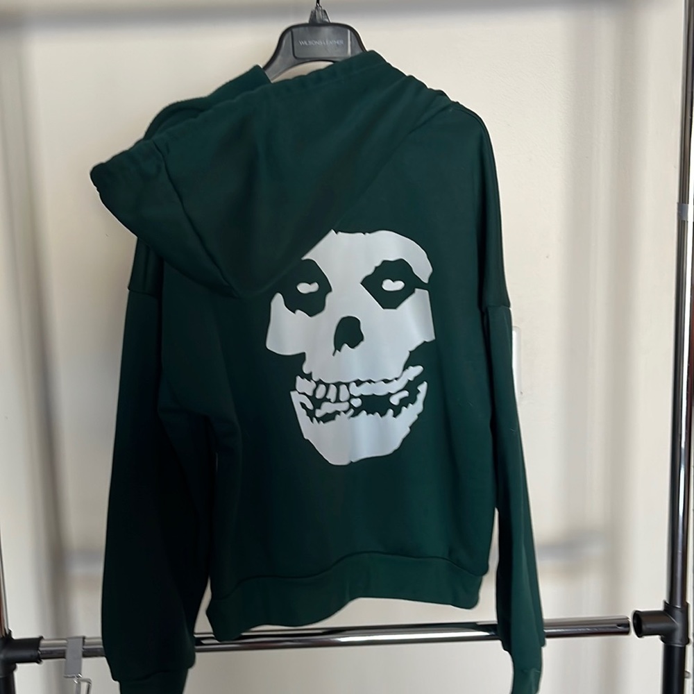 Misfits green zip up hoodie